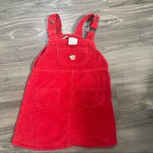 Arizona Jean company Vintage Red overalls dress size 4T